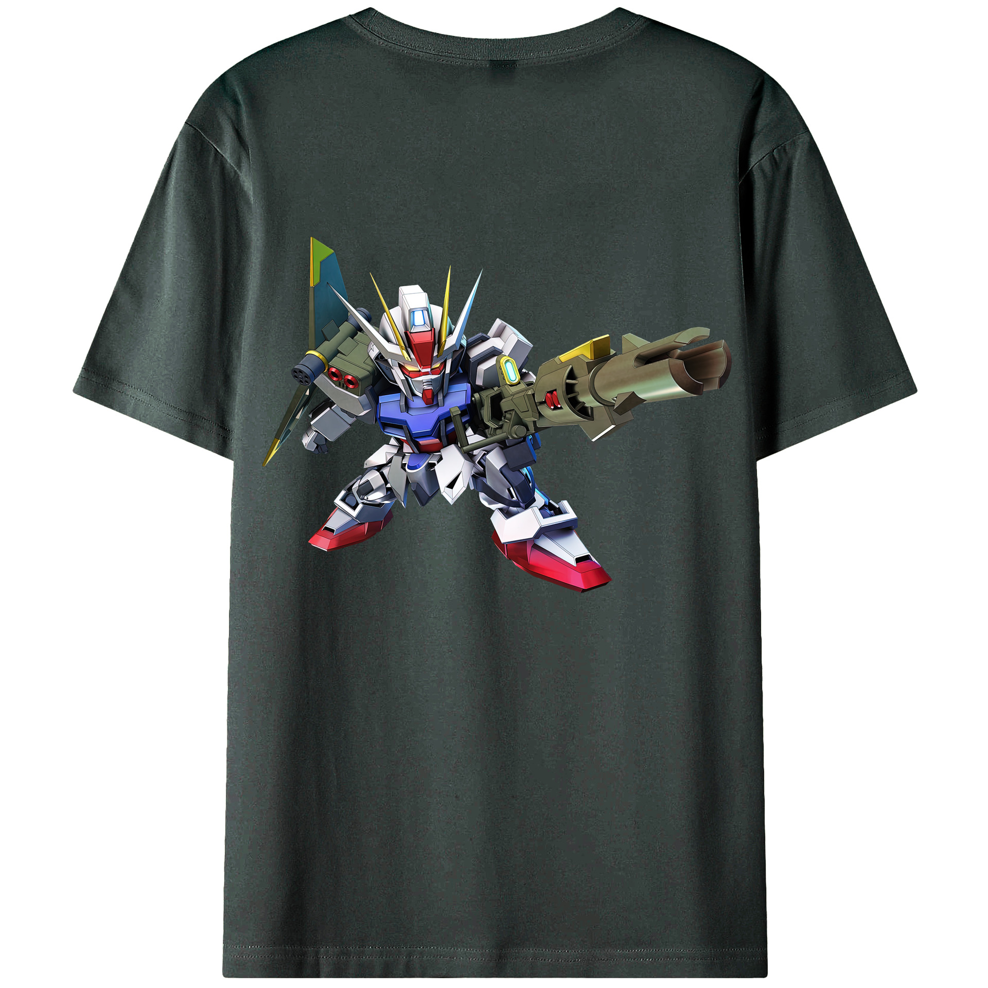（画像用） 機動戦士ガンダム Mobile Suit Gundam 綿100％ メンズ半袖Tシャツ（バックプリント） 通気性